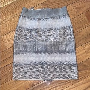 Herve Leger snakeskin skirt
